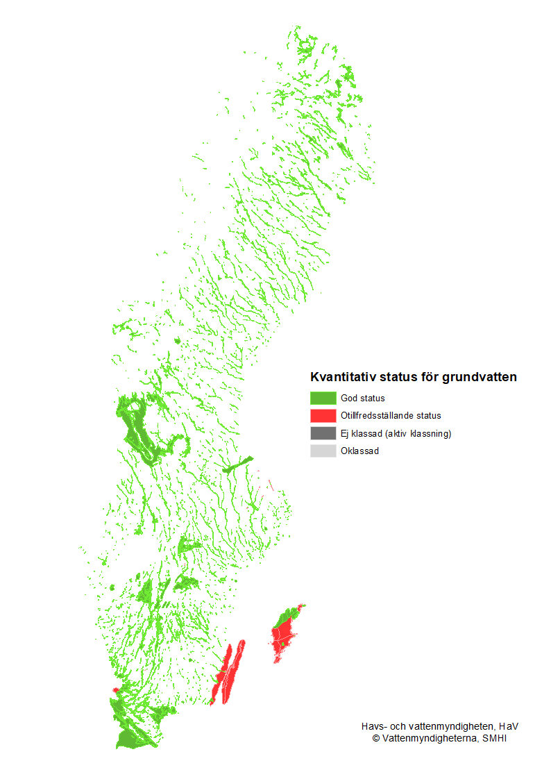 Kvantitativ status för grundvatten